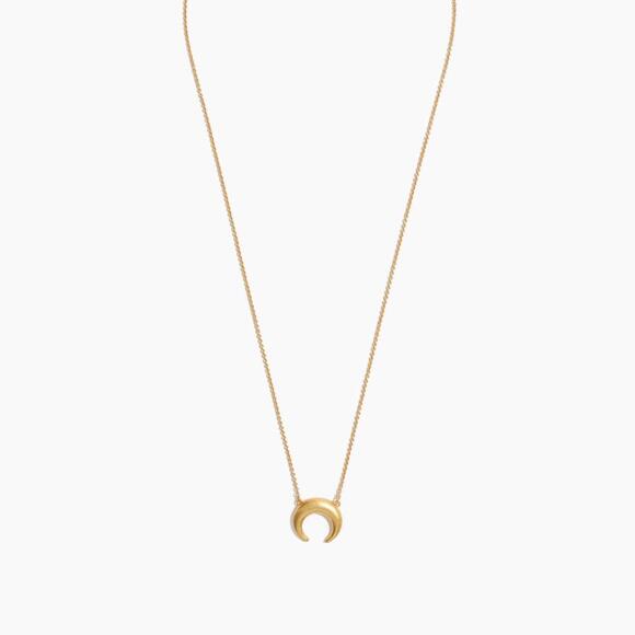 Madewell Chunky Crescent Moon Necklace - Picture 5 of 7